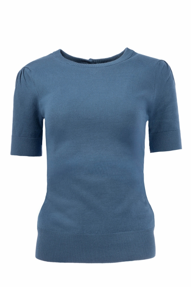 QUINTY 24 12 SS FLAT KNIT 25S1U10628 Jeans Blue